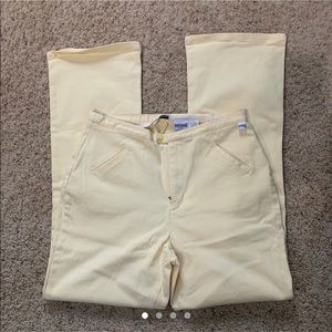 Pale yellow vintage guess high waisted pants
